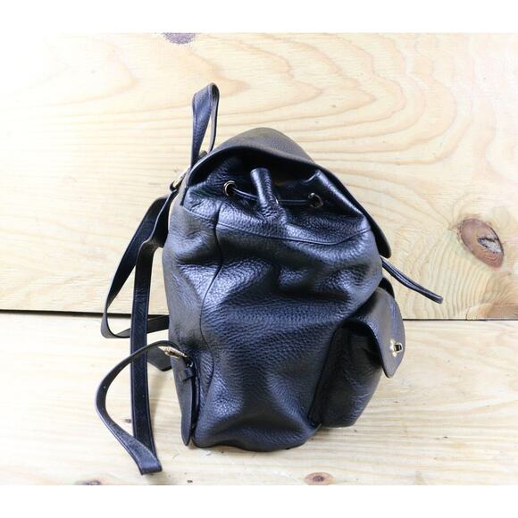 Coach Backpack Womens Black Pebble Leather Billie Turnlock F37410 2016 Handbag - Picture 2 of 11